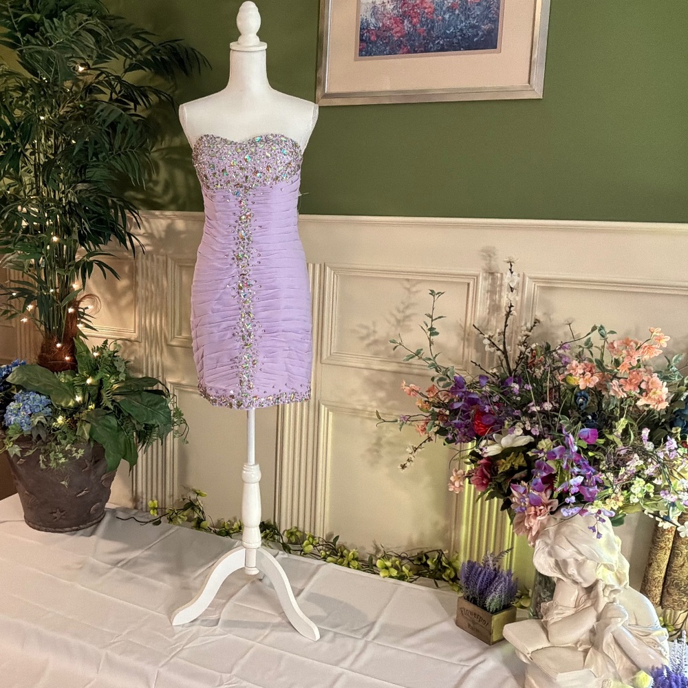 Short lavender purple dress